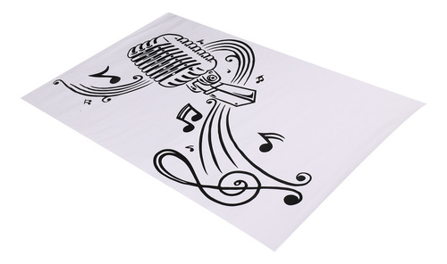 Adhesivo De Pared Con Notas Musicales Para Micrófono, Notas