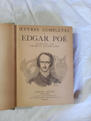 Oeuvres Completes D'edgar Poë Trad. Charles Baudelaire