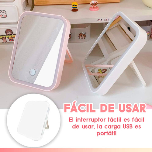 Espejo Táctil Con Luz Led Para Maquillaje Hd 3 Niveles
