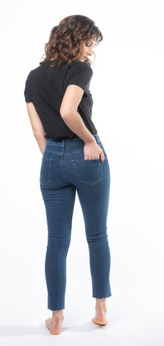 Jean Chupin Al Cuerpo Tiro Alto Color Azul Mujer - Mizu