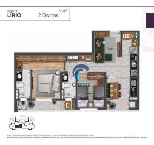 Imagem 17 de 21 de Apartamento À Venda, 68 M² Por R$ 494.397,21 - Jardim Satélite - São José Dos Campos/sp - Ap1685