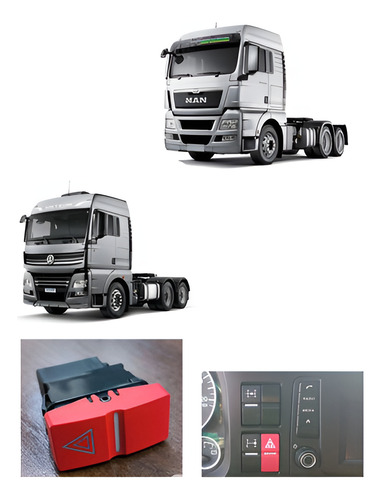 Interruptor Pisca Alerta Man Tgx/vw Meteor