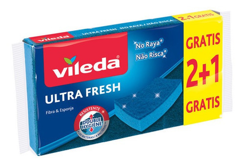 Imagen 1 de 1 de Vileda, Ultra Fresh No Raya, Fibra Anti Bacterial, No Raya