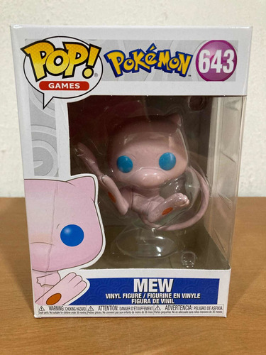 Mew 643 Funko Pop Pokemon Videojuego Caricatura Nuevo