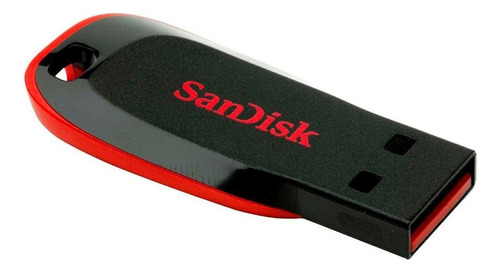 Memoria Usb 2.0 Sandisk Cruzer Blade Cz50 64 Gb Negro/rojo Color Negro