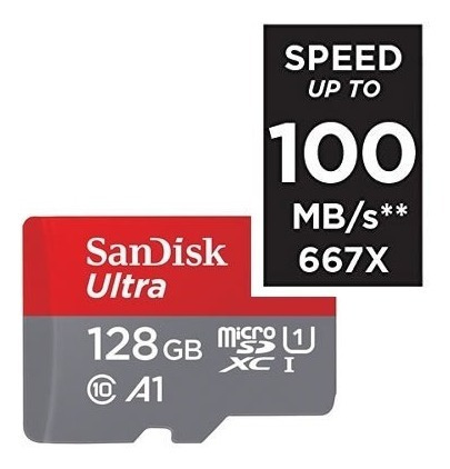 Memoria Microsd 128gb Sandisk Micro Sd Clase 10 100mb/s Ori