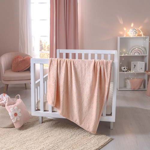 Cobertor Baby Ligero Carriola Florencia Color Rosa