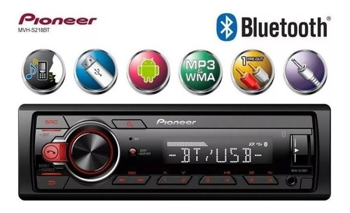 Imagem 5 de 7 de Som Pioneer Mvh-s218bt Usb Android Bluetooth Lançamento 2019