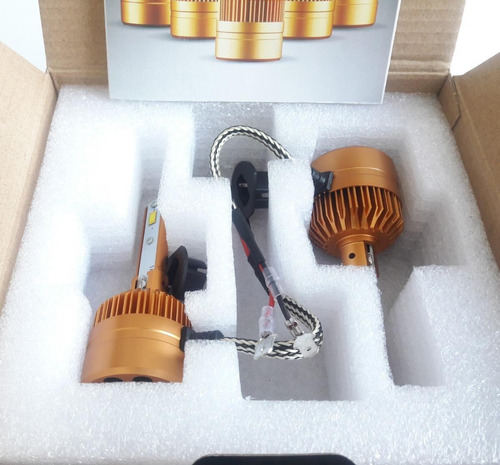 Imagen 6 de 8 de S&d Kit 2 Focos Hyper Leds H1 Chip Phillips 8000 Lm 6000k