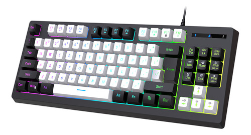 Teclado A877 K87 Streamer Cableado Hxsj Sin Conflictos