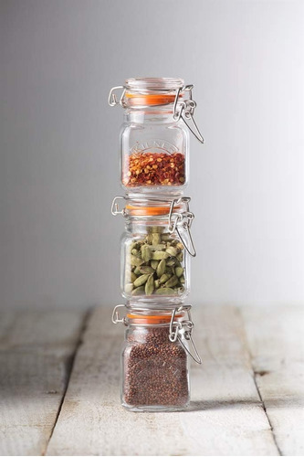 Frasco Clip Cuadrado Con Tapa 70 Ml Kilner Color Transparente