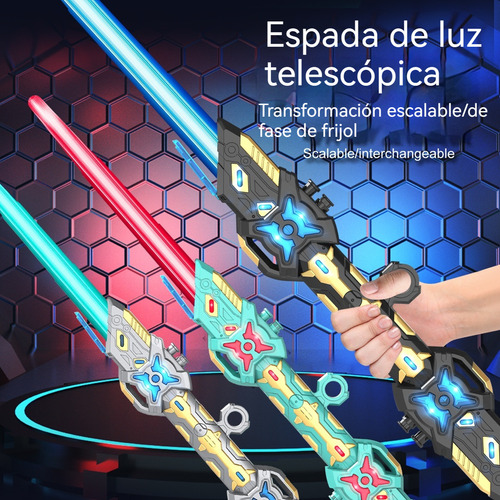 Juguetes Para Niños Telescópicos De Doble Cabeza Laser Sword Color Negro