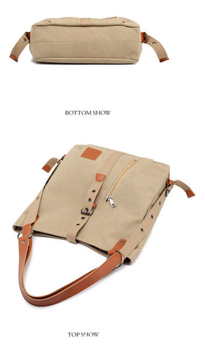 Bolso De Hombro De Gran Capacidad Para Mujer Mochila De Lona