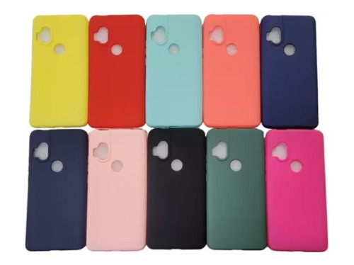 Funda Forro Goma Para Motorola One Hyper + Vidrio Ceramico