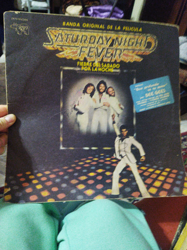 Lamina Sola , De Disco De Vinilo Película Fiebre Sábado (Usado)