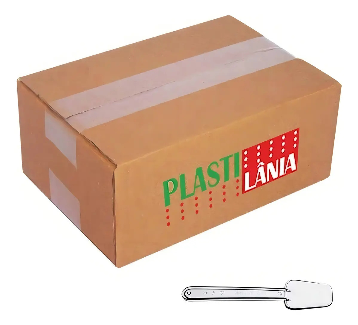 Colher para servir sorvete pazinha para sorvetes Plastilania Descartável Cabo Curto transparente kit do 1000 unidades