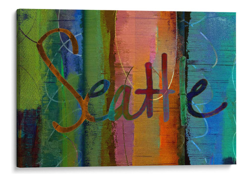 Canvas Lab Cuadro Resumen De Seattle 105x70, Sisa Jasper