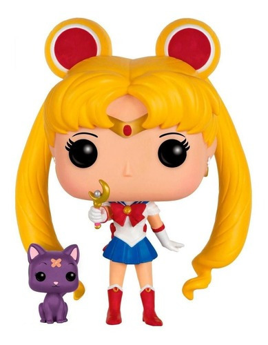 Figura de acción Sailor Moon with Moon Stick & Luna pop de Funko Pop!