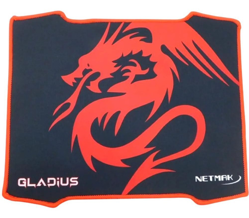 Pad Mouse Gamer Netmak Nm-gladius Color Negro Diseño impreso Dragón