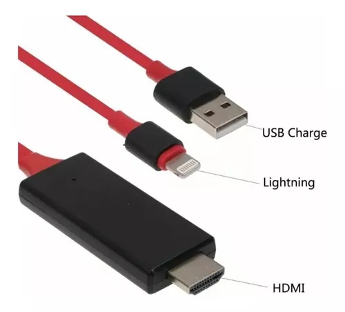 Adaptador Lightning A Hdmi Para Iphone 5 6 7 8 X Ipod Ipad