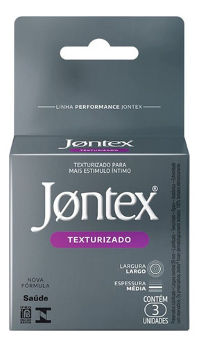 Preservativos Jontex Texturizado 3 Unidades Camisinhas