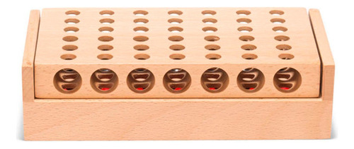 Juego De Mesa 4 En Fila Tablero Madera Estrategia 4 In A Row