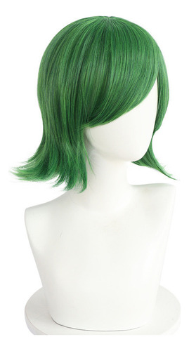 Peluca Corta Recta Verde Detest For Adultos