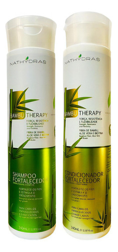  Kit Shampoo 340ml + Condicionador Bambu Therapy Nathydras