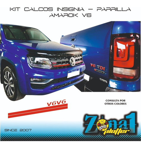 Kit Calcos Insignia Y Parrilla Amarok V6 