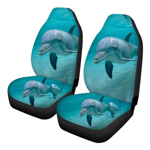 2 Piezas Lovely Dolphin Sea Theme Car Seat Cover Ctor U...