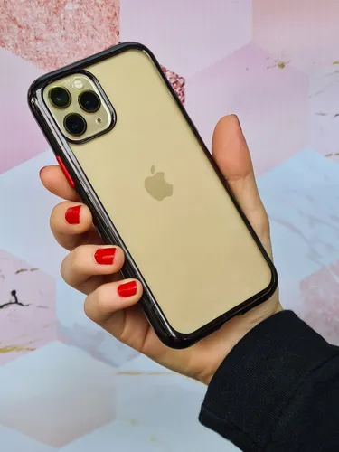 Funda Electro Transparente Borde Color Para iPhone 11 Pro