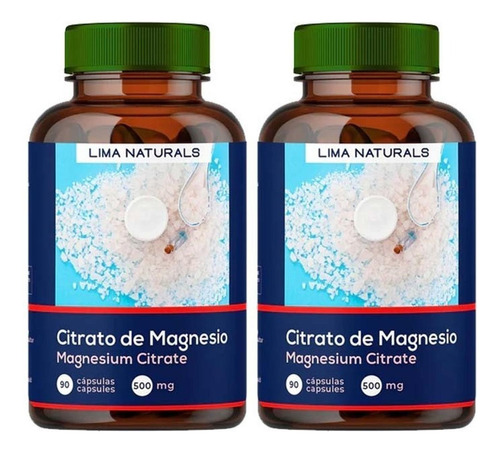 Citrato De Magnesio 500mg Lima Naturals Cápsulas Pack X 2