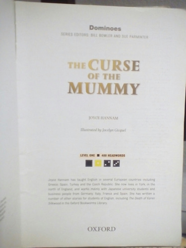 The Curse Of The Mummy De Joyce Hannam (Usado)