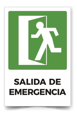 Letreros Señalética Metal Salida De Emergencia 