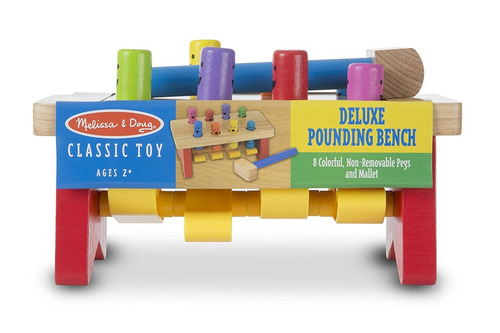 Melissa & Doug Deluxe Golpeando Banco De Juguete De Madera C