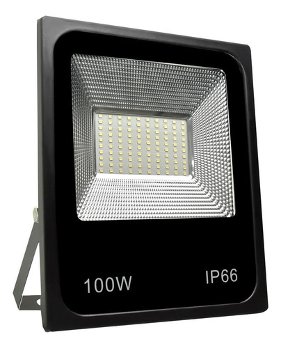 Refletor Led Branco Quente 100w Preto Ctb Bivolt