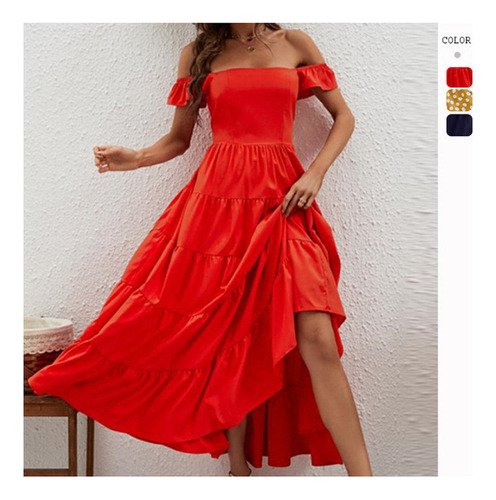 Vestido Elegante De La Cintura Alta De Verano Femenino