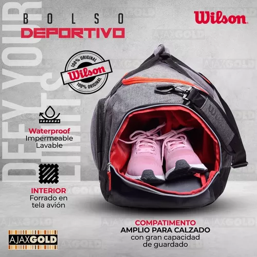 Bolso Deportivo Wilson Viaje Urbano Gym Bolsillo Mediano