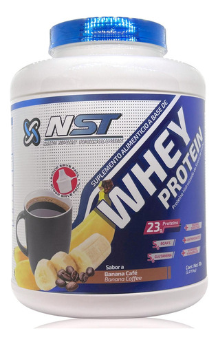 Whey Protein Hidrolizada Banana Café 5 Lbs Nst