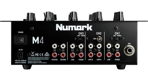 Imagen 2 de 3 de Mixer Dj Numark M4 Consola Dj De 3 Canales