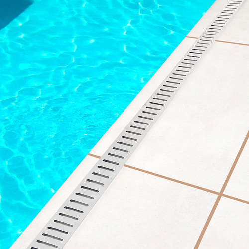 2 Grelha Ralo Para Area Externa Inox 304 1,2m X 7cm Kit 2un