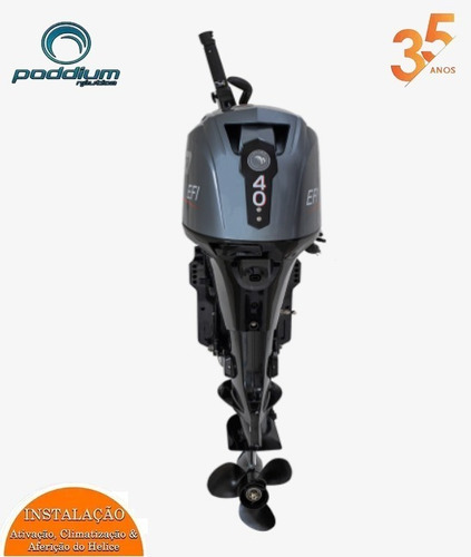 Imagem 2 de 3 de Motor De Popa 40hp Manche Partida Ffel-t - Poddium Náutica