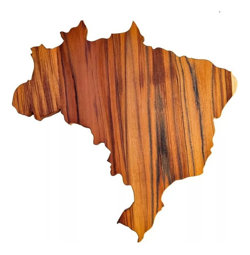Tábua Churrasco Carne Madeira Maciça Mapa Do Brasil