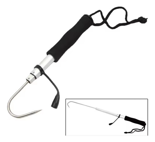 Gancho De Pesca Retractil Aluminio Inoxidable 28cm-60cm