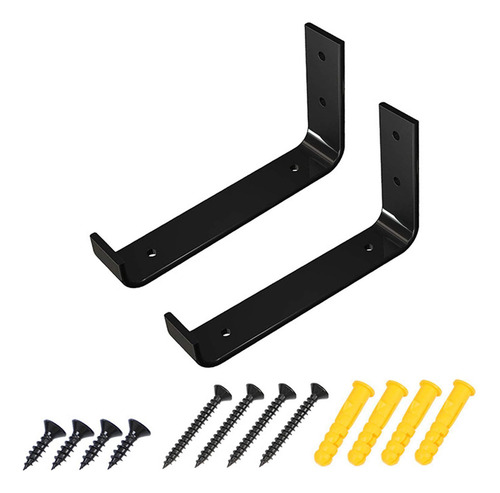 2x Soporte De Estante Con Tornillo Metal 30 Centimetros