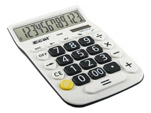 Calculadora Ecal Mediana Tc 58 12 Digitos Color Negro/Blanco