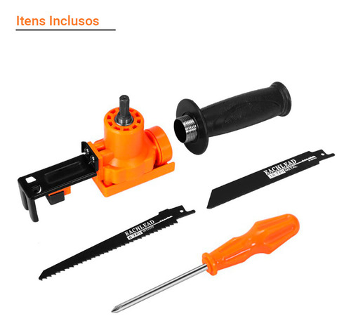 Serra Adaptador Parafusadeira Furadeira Universal Sabre Profissional 18v Mini Tico Tico Lenha Madeira Casa Attract 4x4sc