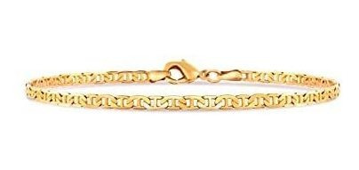 Imagen 8 de 8 de De Oro Para El Tobillo Para Mujer Flat Mariner Anklet | Tobi