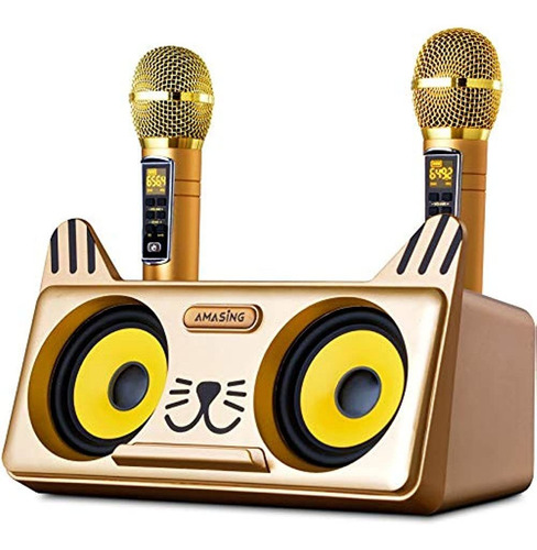 Masingo Portable Kitty Cat Karaoke Machine Para Niños, Niñ