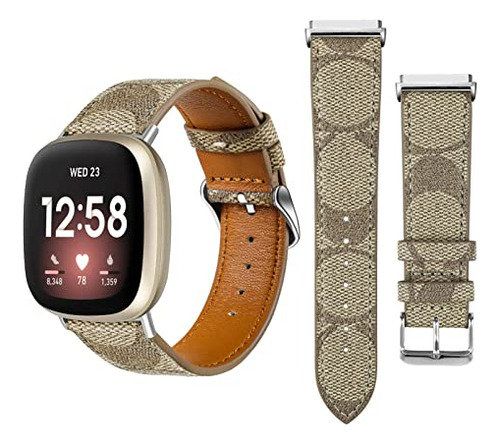 Correas De Cuero Compatibles Con Fitbit Versa 4/versa 3/sen.